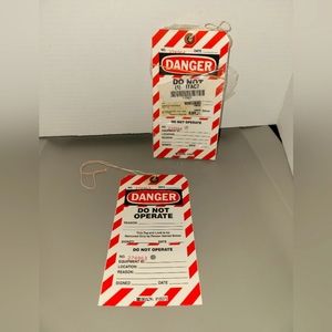 Danger Tag, 7-1/2 x 4 In, Rld Bars